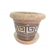 Горщик Пальмовка Лабіринт коричневий 14 см