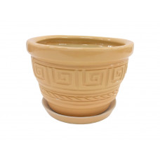 Горщик керамічний КООП Ефіопія Лабіринт Персик 11 см 0004