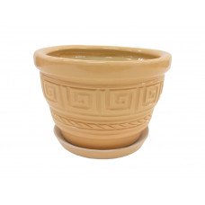 Горщик керамічний КООП Ефіопія Лабіринт Персик 10 см 0004