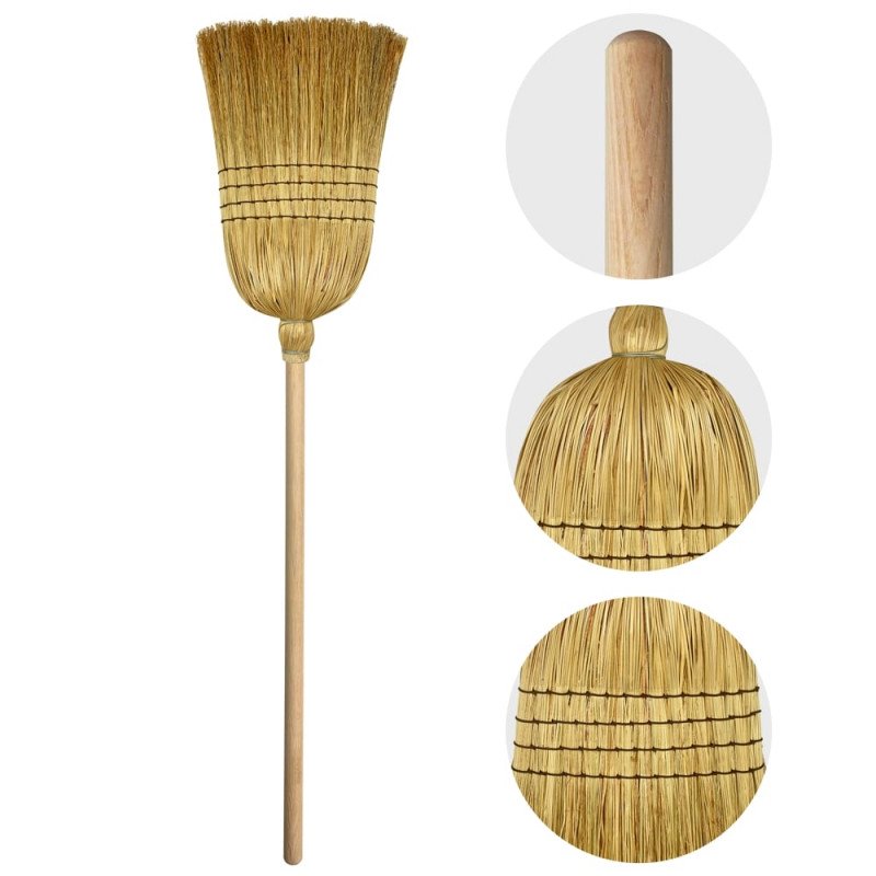 Мітла сорго SevlushBroom Белла 126 см з держаком SB-1524-01 - Мікс