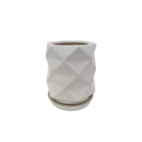 Горщик керамічний КООП Цитрин 19 см Білий 0223