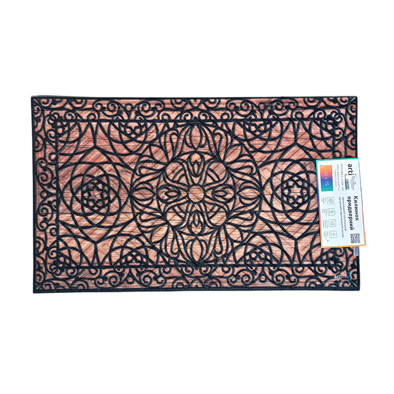 Килимок текстильний ДЗ 45*75 см Декор К-602-81 - Білий мармур