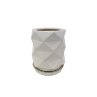 Горщик керамічний КООП Цитрин 19 см Білий 0223