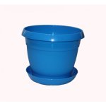 Горщик для квітів Квітник Перлина 22 см з підставкою - Помаранчевий