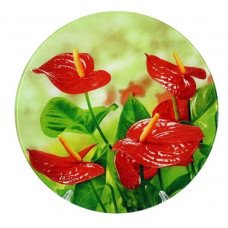 Блюдо стеклянное Lumines 30 см Антуриум S3012 T009