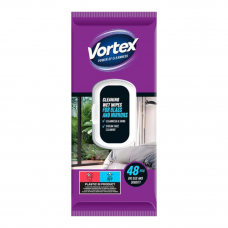 Салфетки влажные для стекла Vortex 48 шт с клапаном