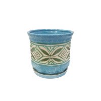 Набір горщиків КООП Кіто 4 пр h-22/17/12/9 см Калейдоскоп Голубий 0078