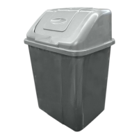 Відро для сміття з поворотною кришкою Plastics Craft 18 л ПГ-1080		