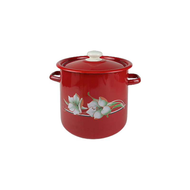 Каструля Idilia 7 л 1620/4 Лілія Темно-червона - Сірий Бетон