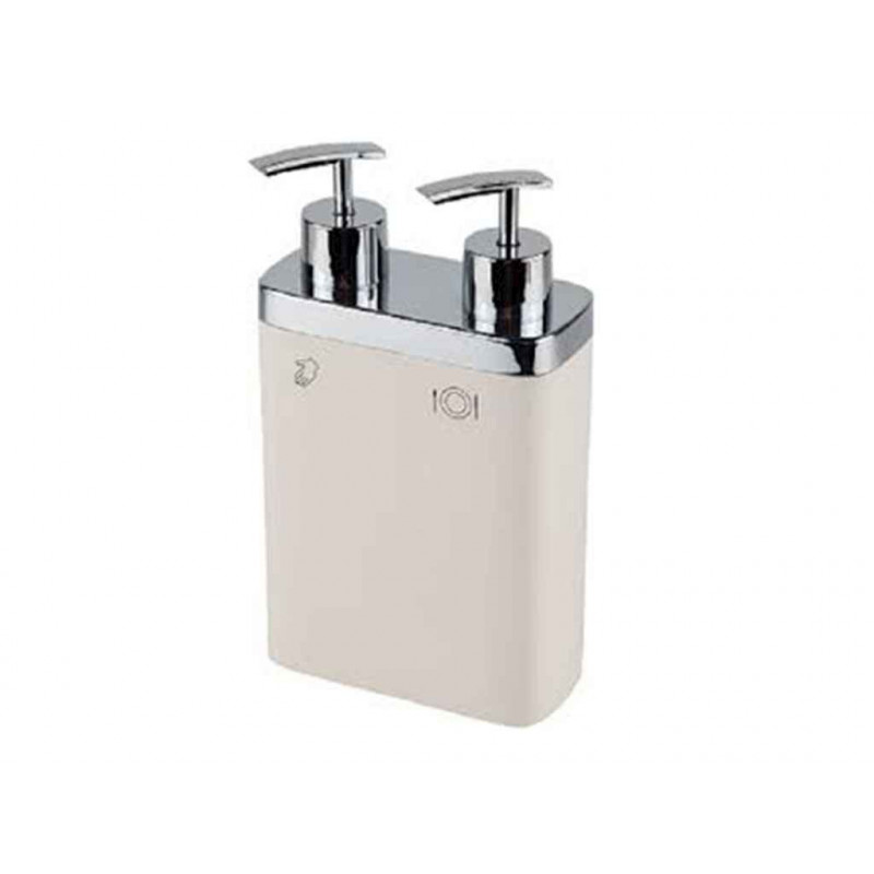 Дозатор для мила подвійний Prima Nova Viva Бежевий E11-09