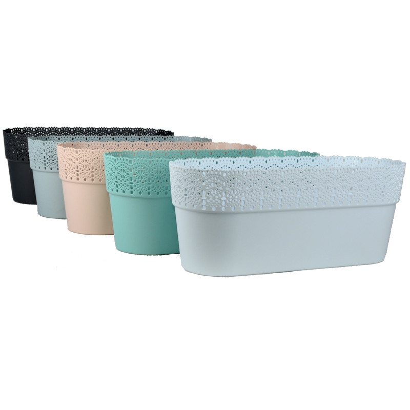 Горщик для квітів Ламела Белла 38 см овальний 689/698 - Малиновий