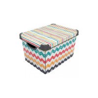 Контейнер для речей Quty Light Box Colored zigzag 20 л 2662