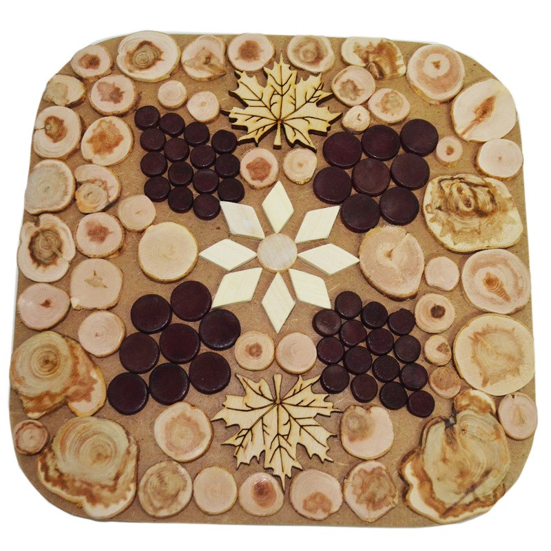 Підставка під гаряче КМ 20*20 см велика Квадрат Декор  - Металік