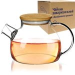 Чайник заварник з бамбуковою кришкою SNT 1000 мл 32235 - Оріфлейм