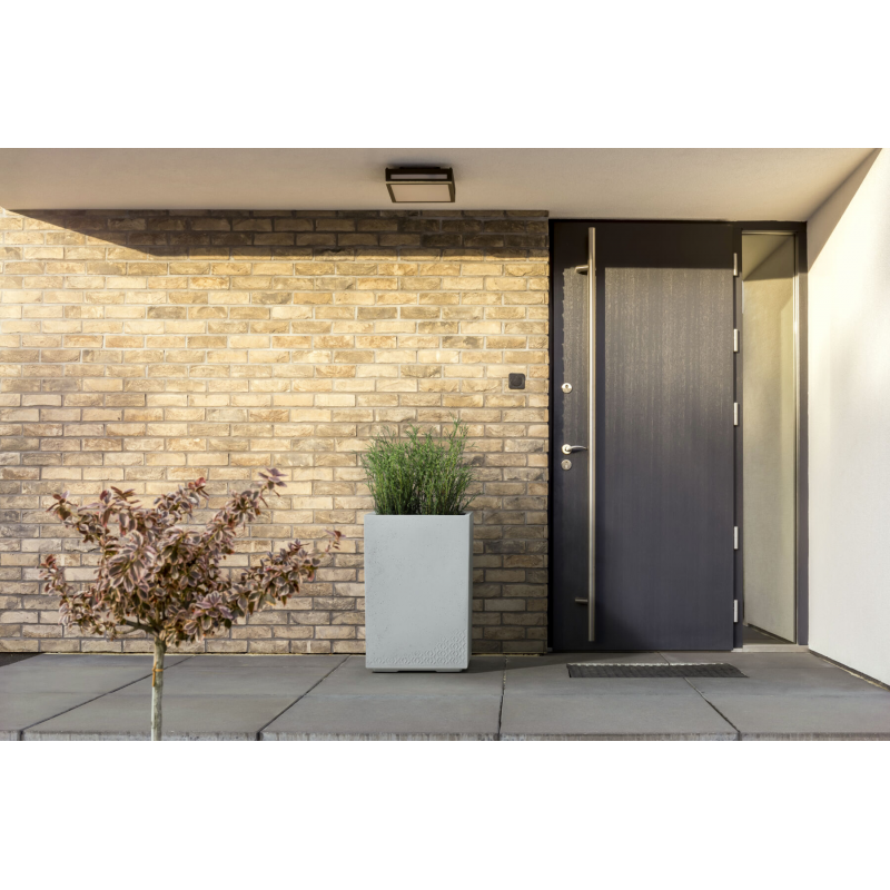 Горщик терасний Ламела Каро ЕКО Recycled Бетон 40*40*60 см 992 - Графіт