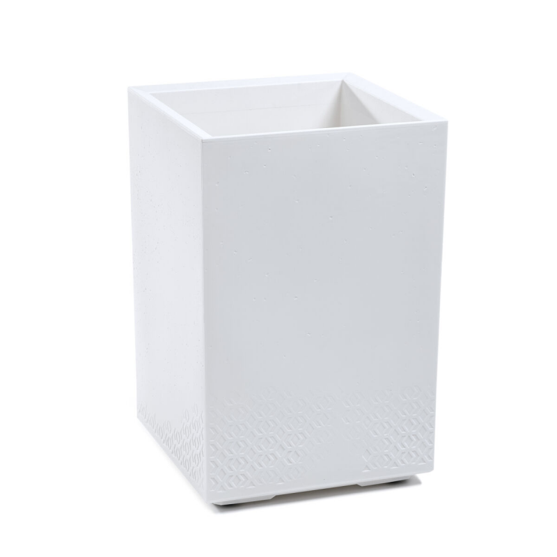 Горщик терасний Ламела Каро ЕКО Recycled Бетон 40*40*60 см 992 - Графіт