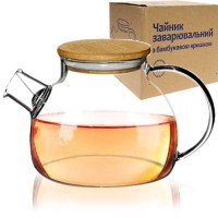 Чайник заварник з бамбуковою кришкою SNT 1000 мл 32235