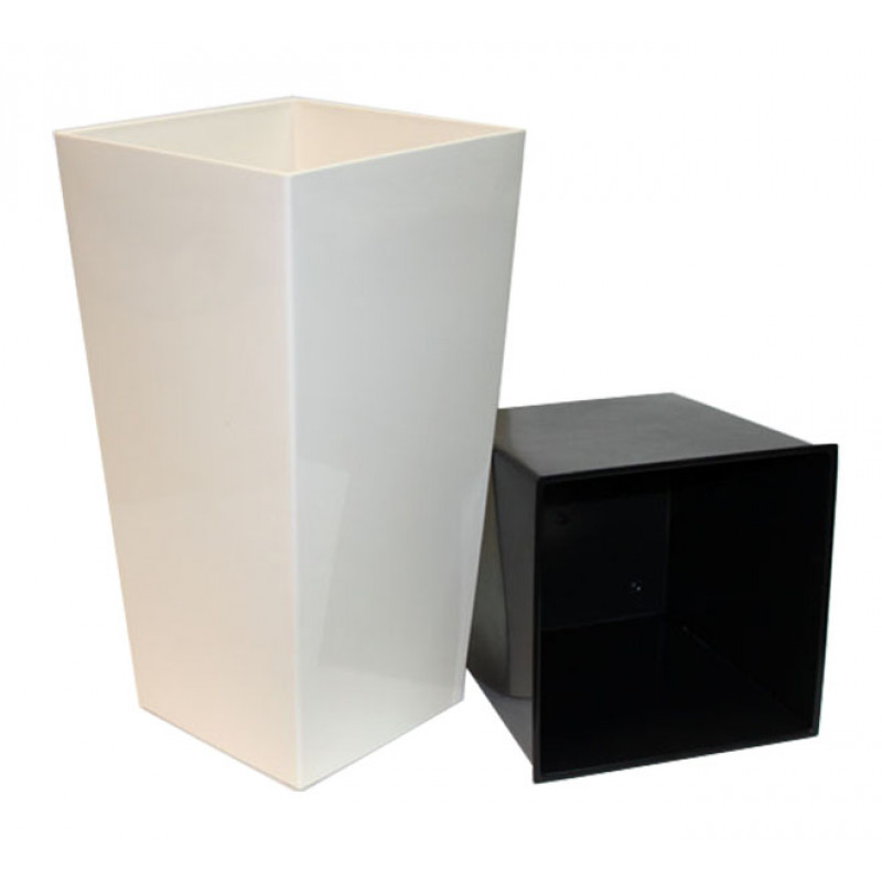 Горщик терасний Ламела Фінезія 25 см з вкладом 533  - Персиковий-фіолетовий