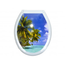 Кришка для унітазу PlastArt Flexy Пальма тверда BA-410