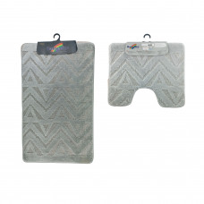 Набір килимків для ванної 60*100 см Banyolin Класік Світло Сірий 2 пр 191-Light Grey