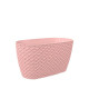Горщик для квітів Elif Плетіння-Газон 4,25 л овальний з піддоном 449 - Рожевий