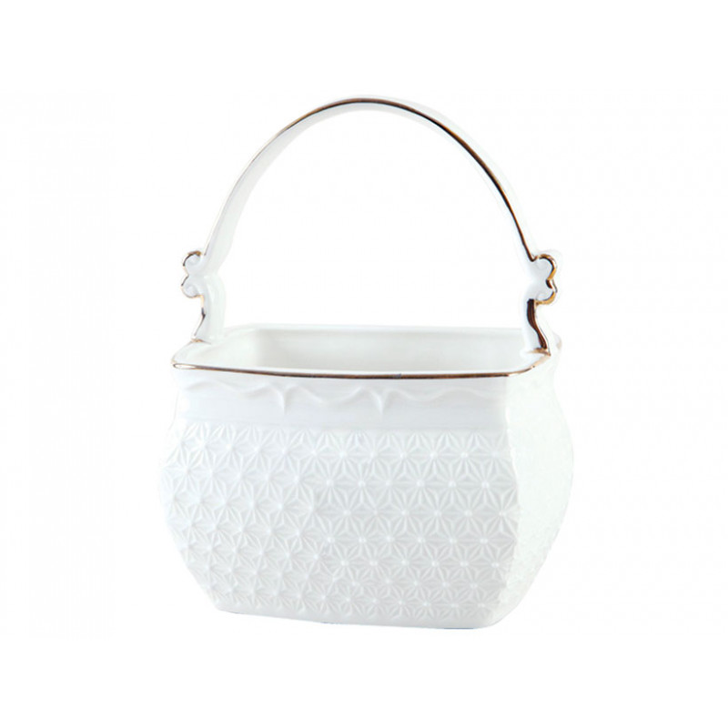 Цукорниця з ручкою фарфор Interos квадрат Снігова Королева 904712-A