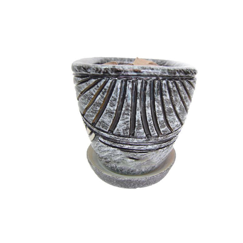 Горщик Сицилія Пальма сіра 13 см - Мокко