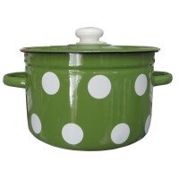 Pan of Idilia 4,5 л 1615/4 белый горох зеленый 40191