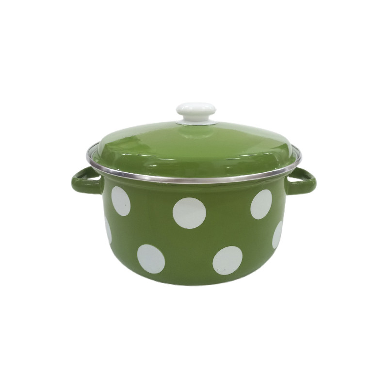 Каструля Idilia 4 л 1814/4 Білий горох Зелений 40290 - Зелений Прозорий
