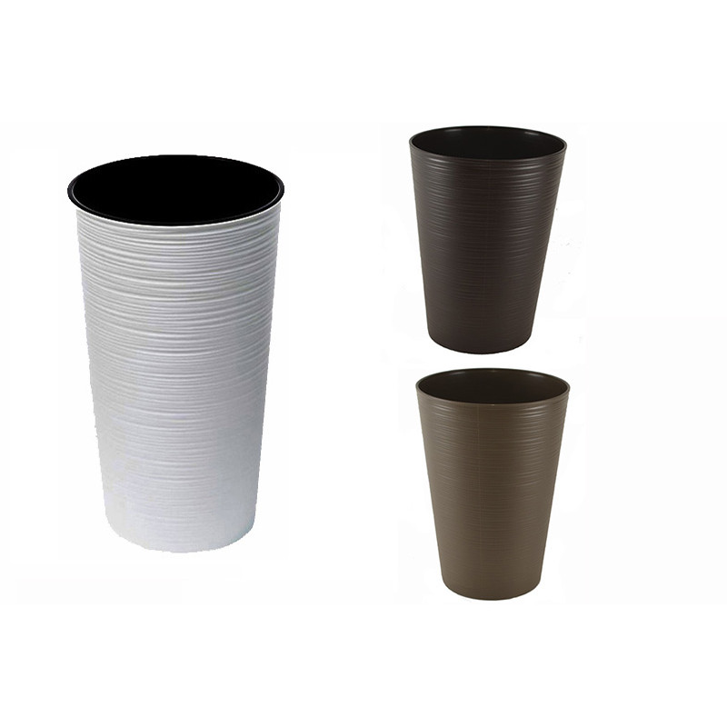 Горщик терасний Ламела Лілія Долото 19 см з вкладом 725 - Лимонний