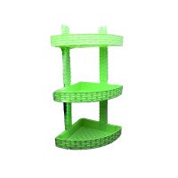 Полиця 3-ярусна кутова R-plastic Ротанг