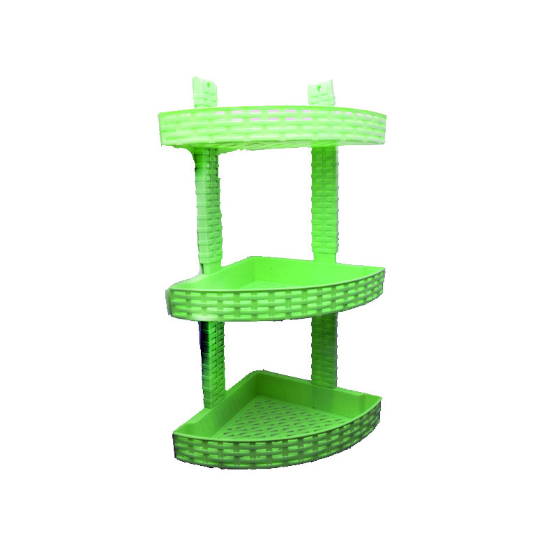 Полиця 3-ярусна кутова R-plastic Ротанг