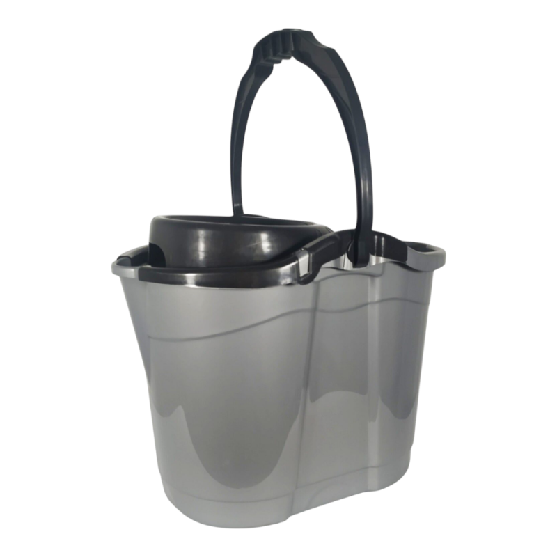 Відро з віджимом Plastics Craft 14 л ПГ-1089 - Білий/сірий