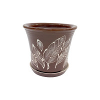 Набір горщиків КООП Жасмин 3 пр h-20/17/15 см Листок Графіка 0084