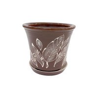 Набір горщиків КООП Жасмин 3 пр h-20/17/15 см Листок Графіка 0084