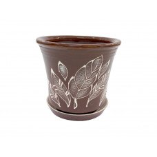 Набір горщиків КООП Жасмин 3 пр h-20/17/15 см Листок Графіка 0084