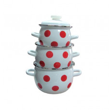 Набор кастрюль Idilia №928 Красный горох 40920