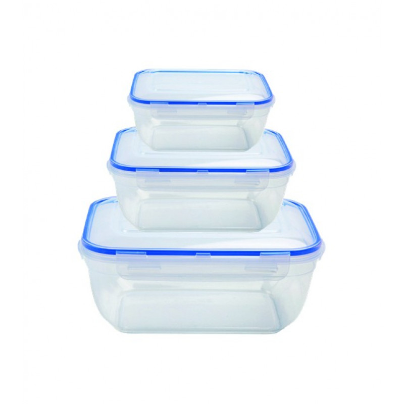 Набір контейнерів герметичних StarsPlast 3 шт 0,4*0,8*1,4 л 94071 - Рожевий