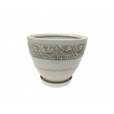 Набір горщиків КООП Пальміра 5 пр h-21/18/15/13/10 см Контур Сірий 0094