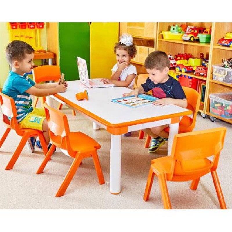 Стіл Irak Plastik дитячий з телескопічними ніжками CM-325 - Лимонний