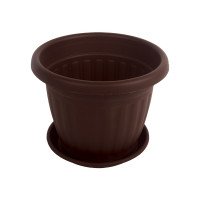 Горщик для квітів IL-PE Круглий 23/19 см з підставкою 