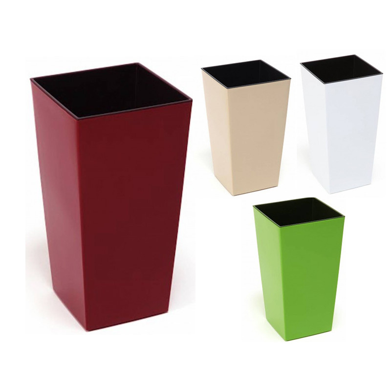 Горщик терасний Ламела Фінезія 40 см з вкладом 548  - Кремовий