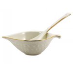 Ікорниця фарфор Interos з ложкою Снігова Королева MB0182 -A - Бронзовий