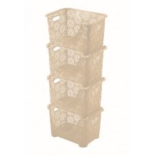 Полиця-кошик 4-ярусна Violet House Ажур 36*27*88 см 0409