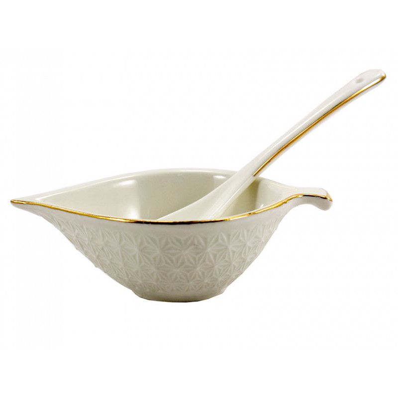 Ікорниця фарфор Interos з ложкою Снігова Королева MB0182 -A - Бронзовий