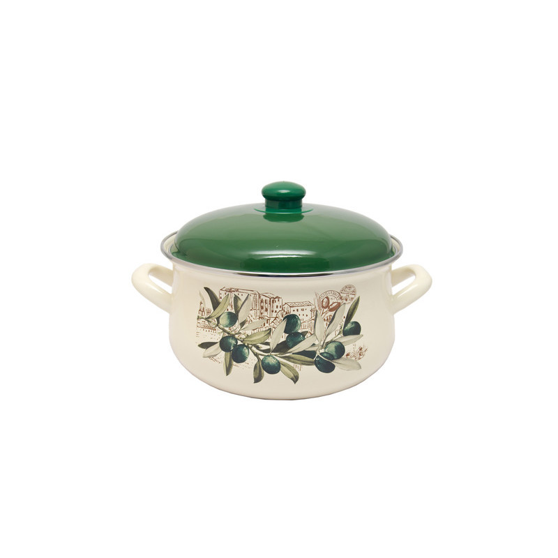 Каструля Infinity Olive 1042 кругла 1,8 л 16 см 6435426 - Перламутр