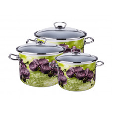 Набір каструль Idilia №1500 Орхідея 29342