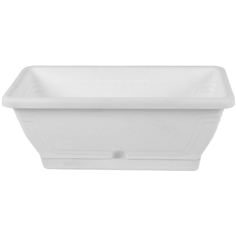 Ящик балконний IL-PE 40 см з піддоном - Білий