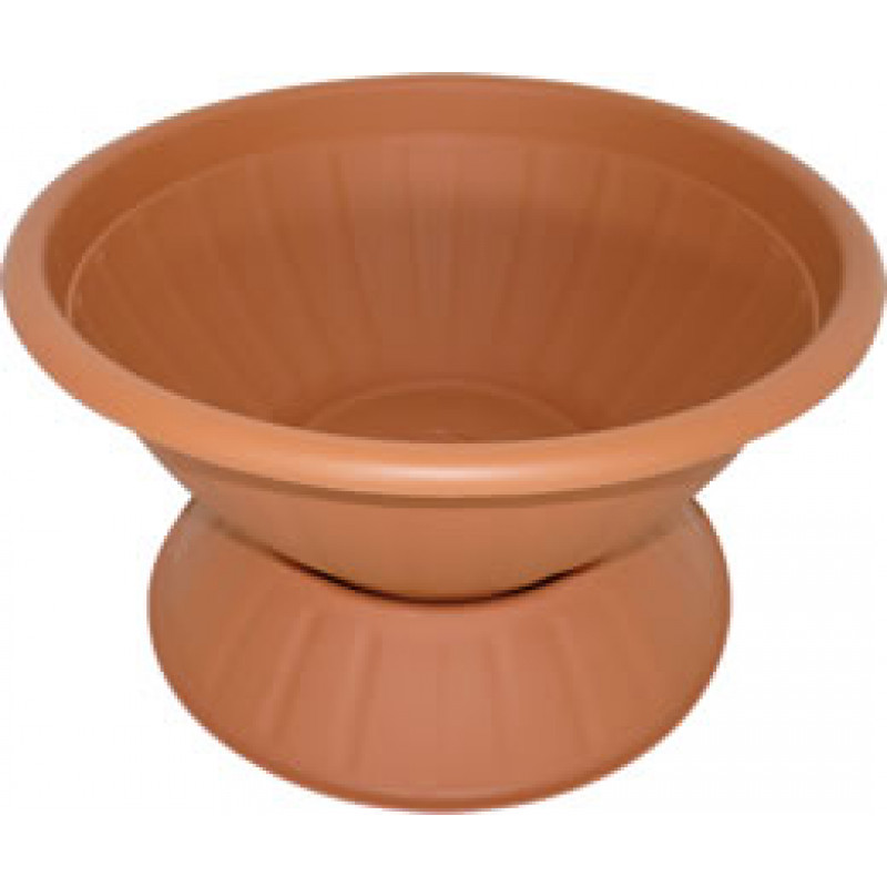 Горщик на низькій ніжці IL-PE Чаша 47,5 см  №2 - Фіолетовий Прозорий