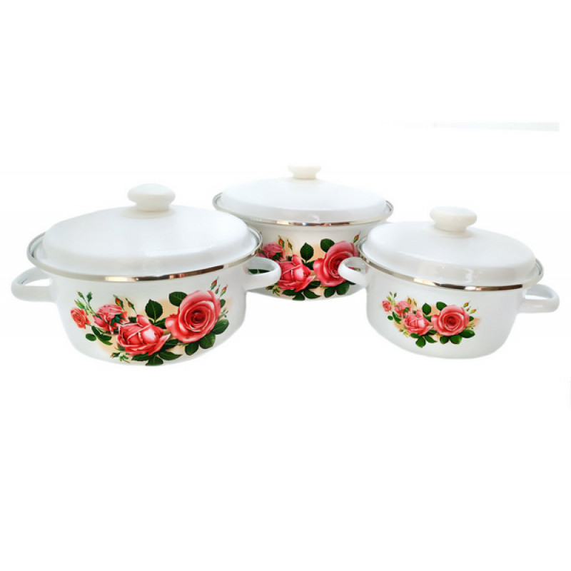 Набор кастрюль Idilia №762 Утренняя Роза
